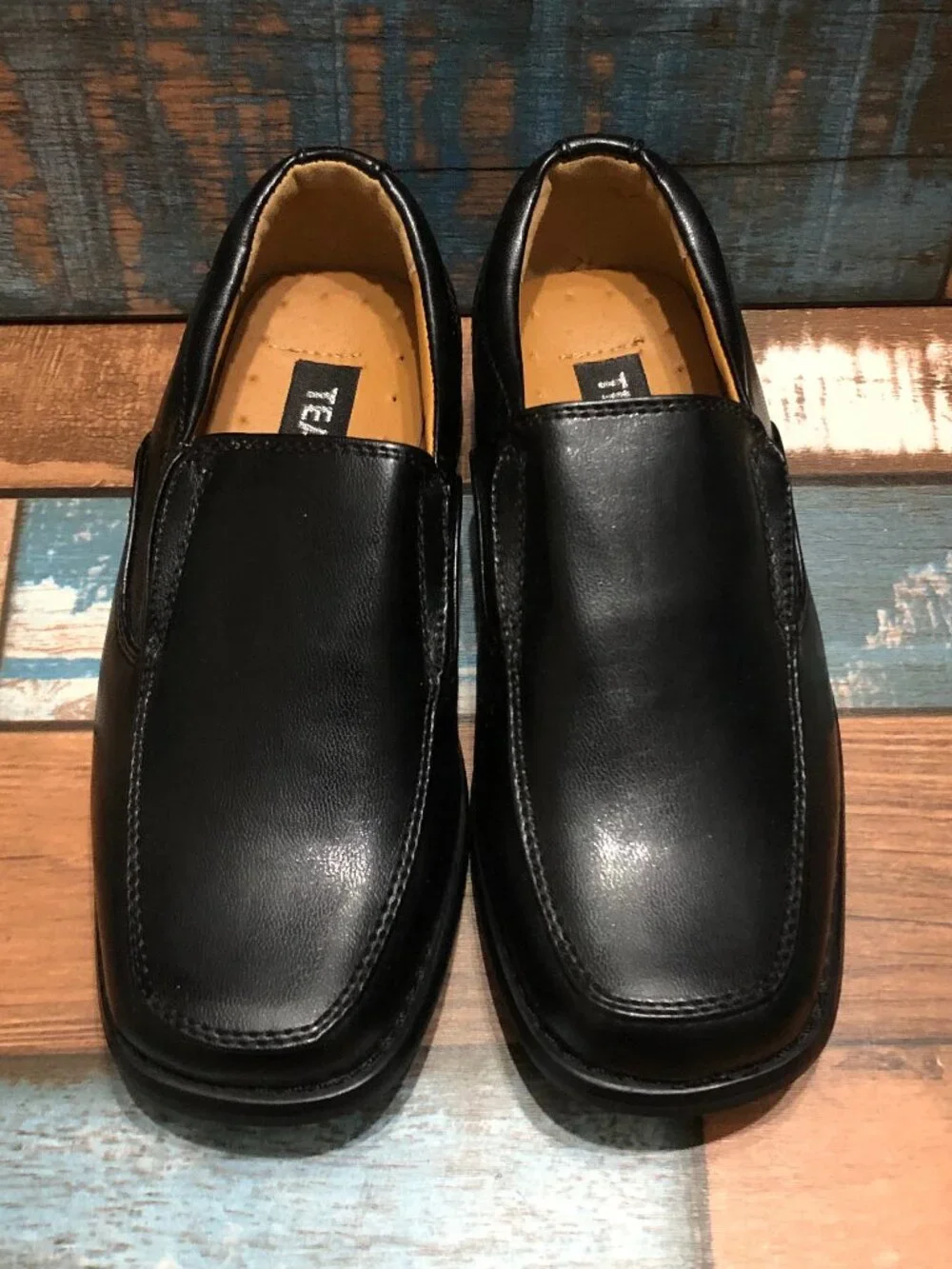 Team Penny Loafers Dress Shoes Little Kids Boys Slip On Black Size 12